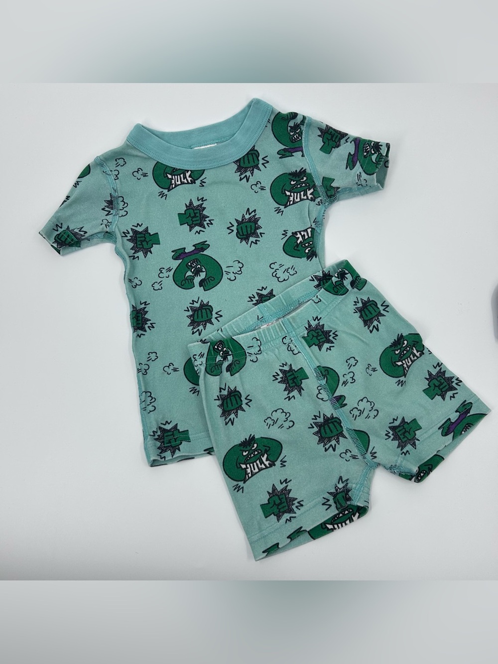 Hanna Andersson Marvel Short Johns Pajama Set with Green Hulk Print 90 CM US 3T